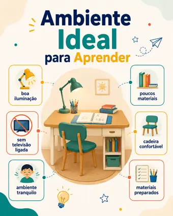 Prévia do infográfico: Ambiente Ideal para Aprender