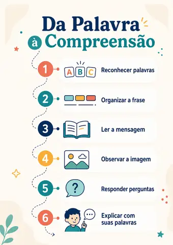 Prévia do infográfico: Da Palavra à Compreensão