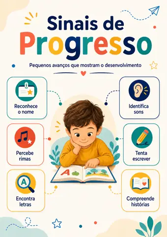 Prévia do infográfico: Sinais de Progresso